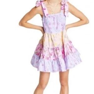 LSF LoveShackFancy XXS Jeanne Tiered Dress NWOT short, mini halter top smocked